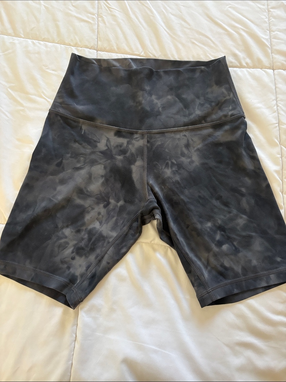 lululemon athletica Black Tie-Dye High-Rise Bike Shorts